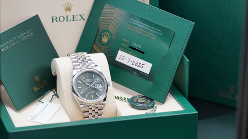 2025 Rolex Datejust 126200 Mint Green 36mm