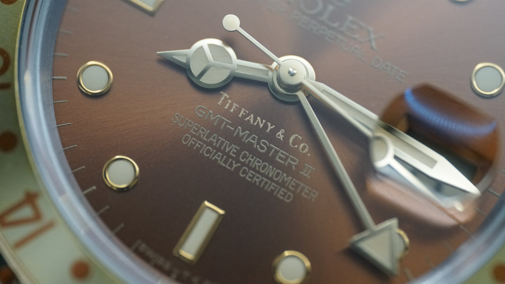 *Tiffany Stamped* 1991 Rolex GMT-Master II "Rootbeer" 16713 40mm
